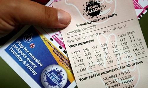 Một tấm vé xổ số EuroMillions. Ảnh: PA