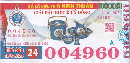 Mẫu vé xổ số kiến thiết Ninh Thuận 2